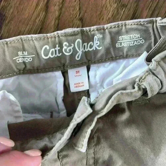 Slim fit adjustable waist boys khaki pants 3T - Picture 2 of 4